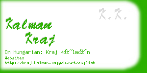 kalman kraj business card